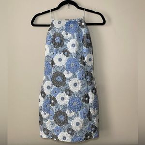 Tobi Floral Jacquard Mini Dress (0)